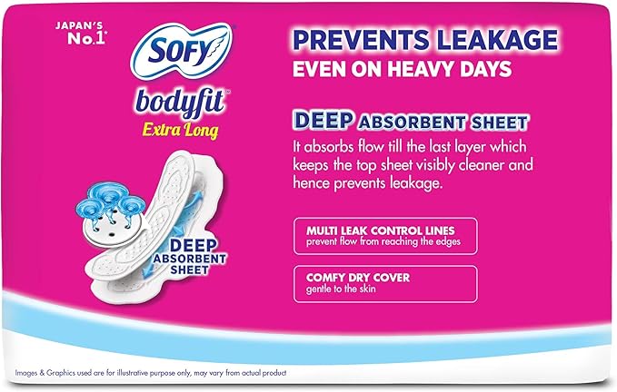 Sofy Extra Long Body Fit Pads - 18 Count (Pack of 1) - Image 2