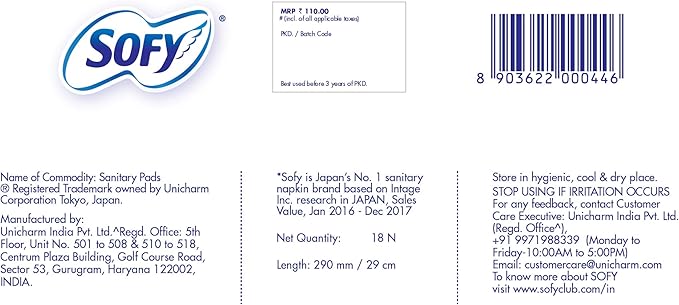 Sofy Extra Long Body Fit Pads - 18 Count (Pack of 1) - Image 3