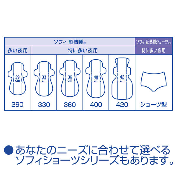 ソフィ超熟睡330 特に多い夜用 羽つき 33cm 1個(14枚入) 生理用ナプキン ユニ・チャーム - Image 7