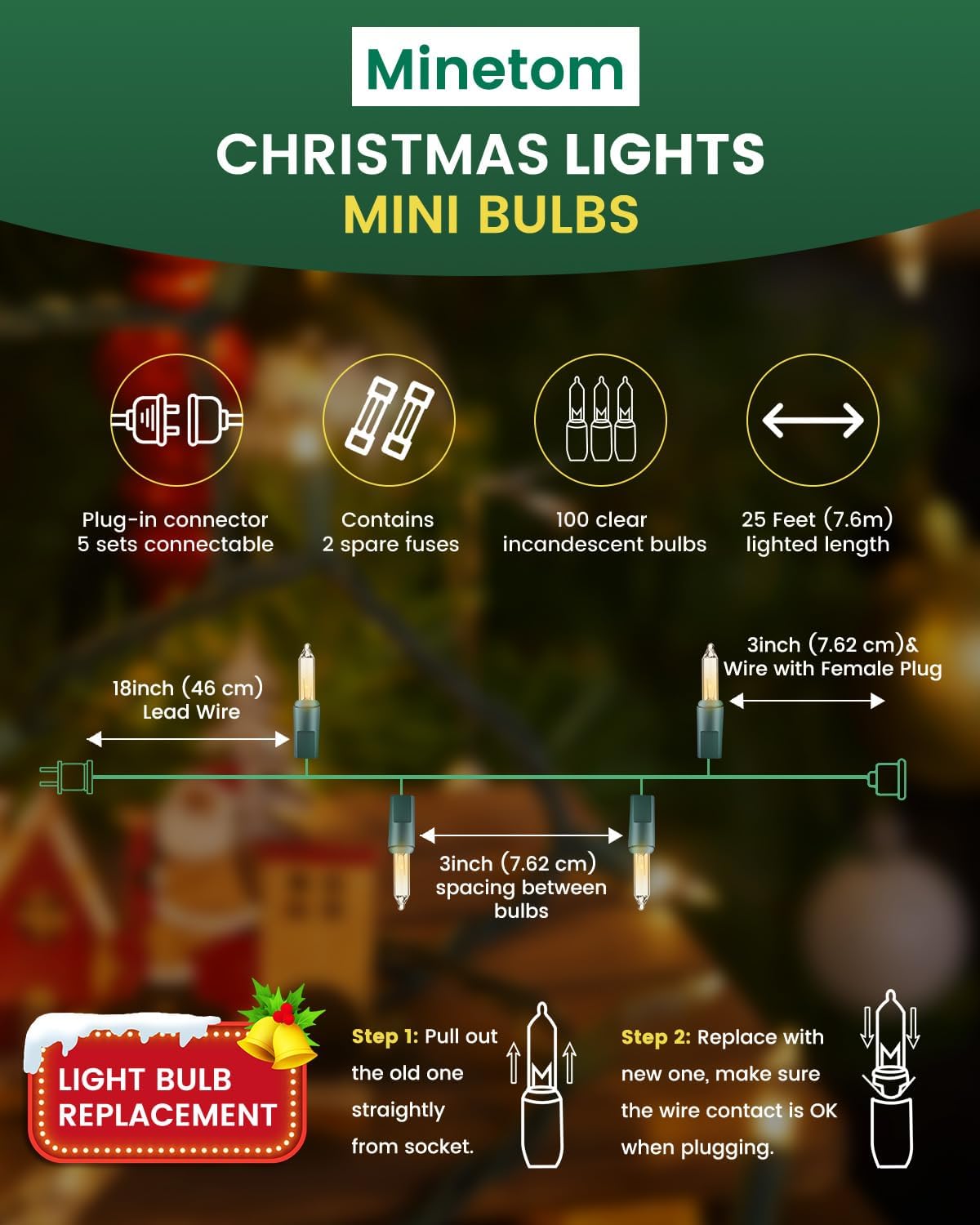 Clear Christmas String Lights 100 - Image 8