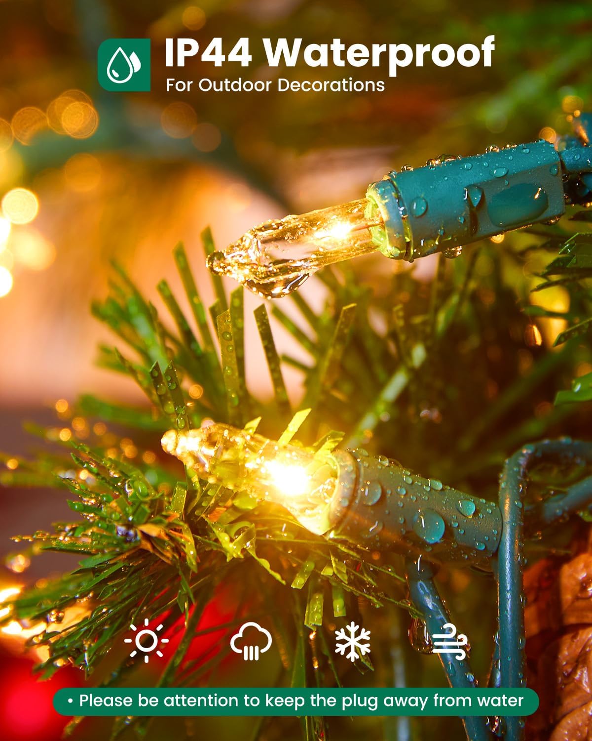 Clear Christmas String Lights 100 - Image 4
